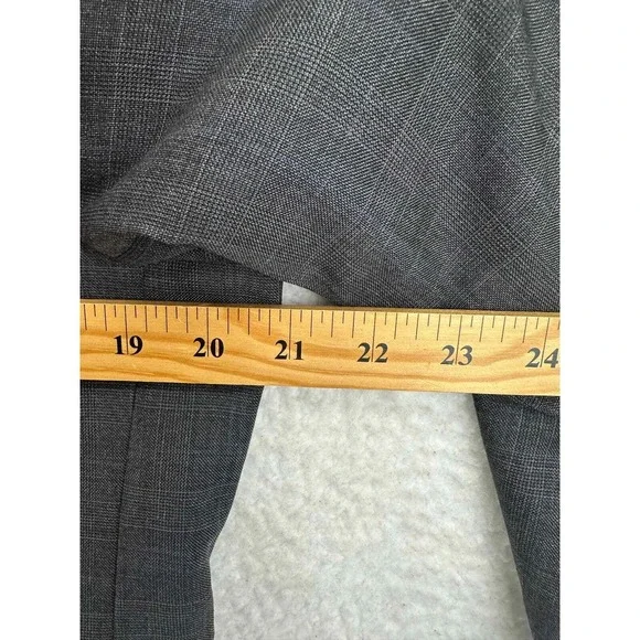Lauren Ralph Lauren Lancaster Blazer Sport Coat Grey Blue Plaid 38 REG